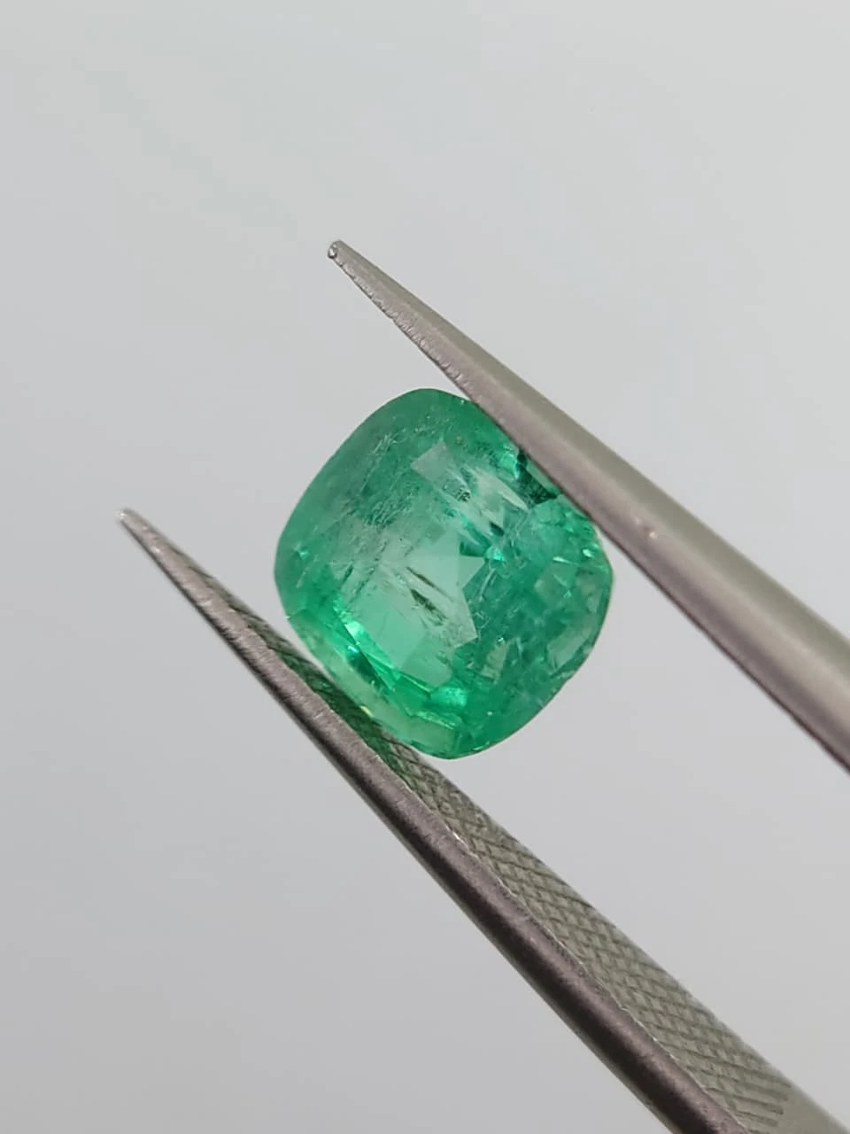 1.63ct Untreated Natural Cushion Cut Emerald from Afghanistan — view 4